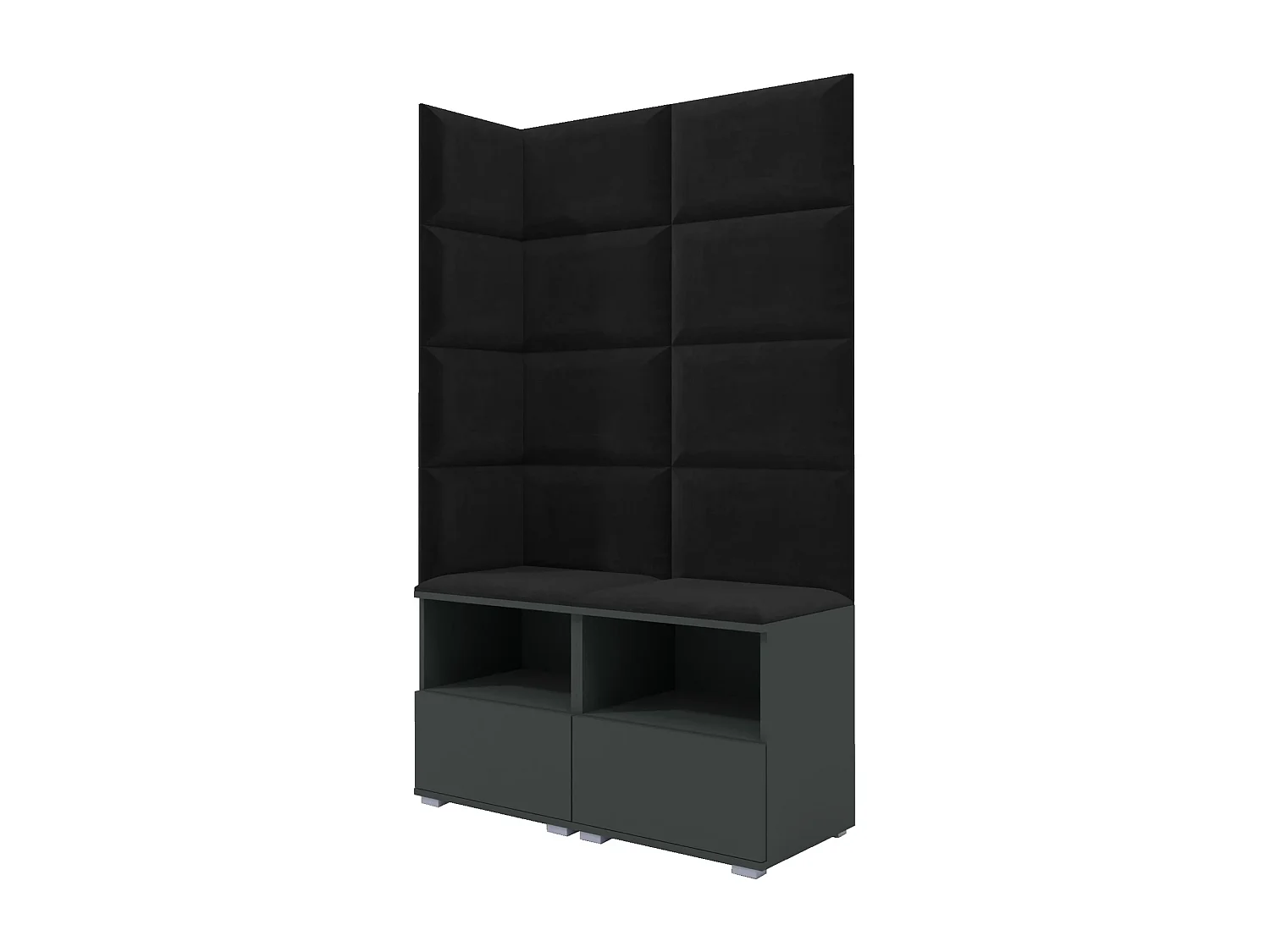 Halcombinatie Nela V - 100 cm - Grafiet - Trinity 16 - Zwart