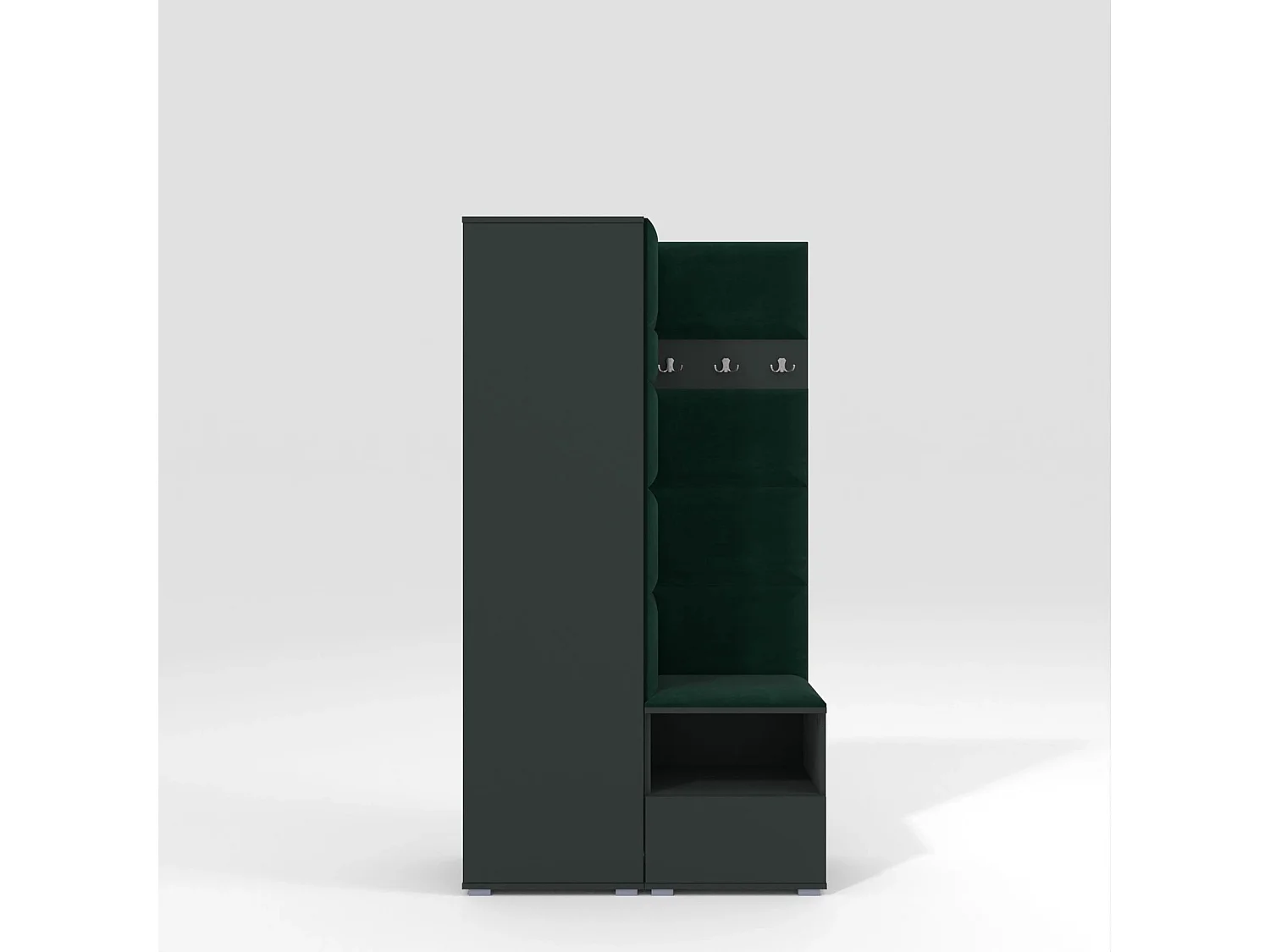 Vestiaire Nela I - 100 cm - Graphite - Trinity 28 - Vert Bouteille