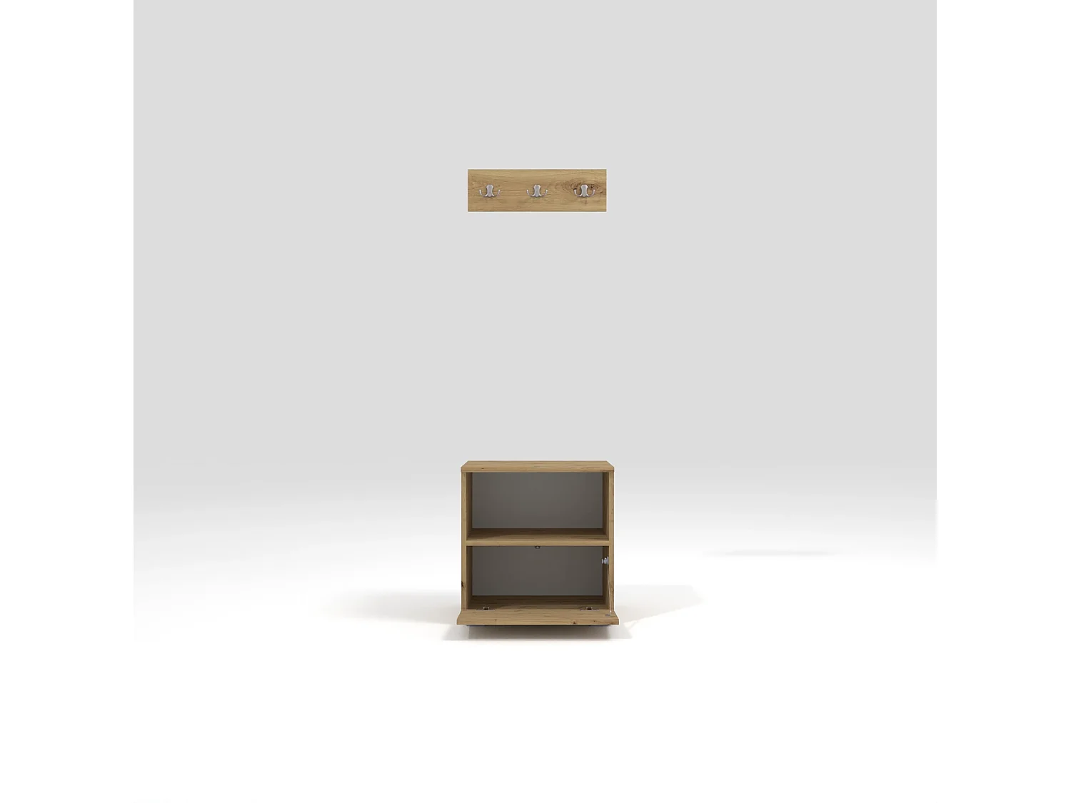 Vestiaire Nela I - 100 cm - Chêne Artisan - Trinity 01 - Crème