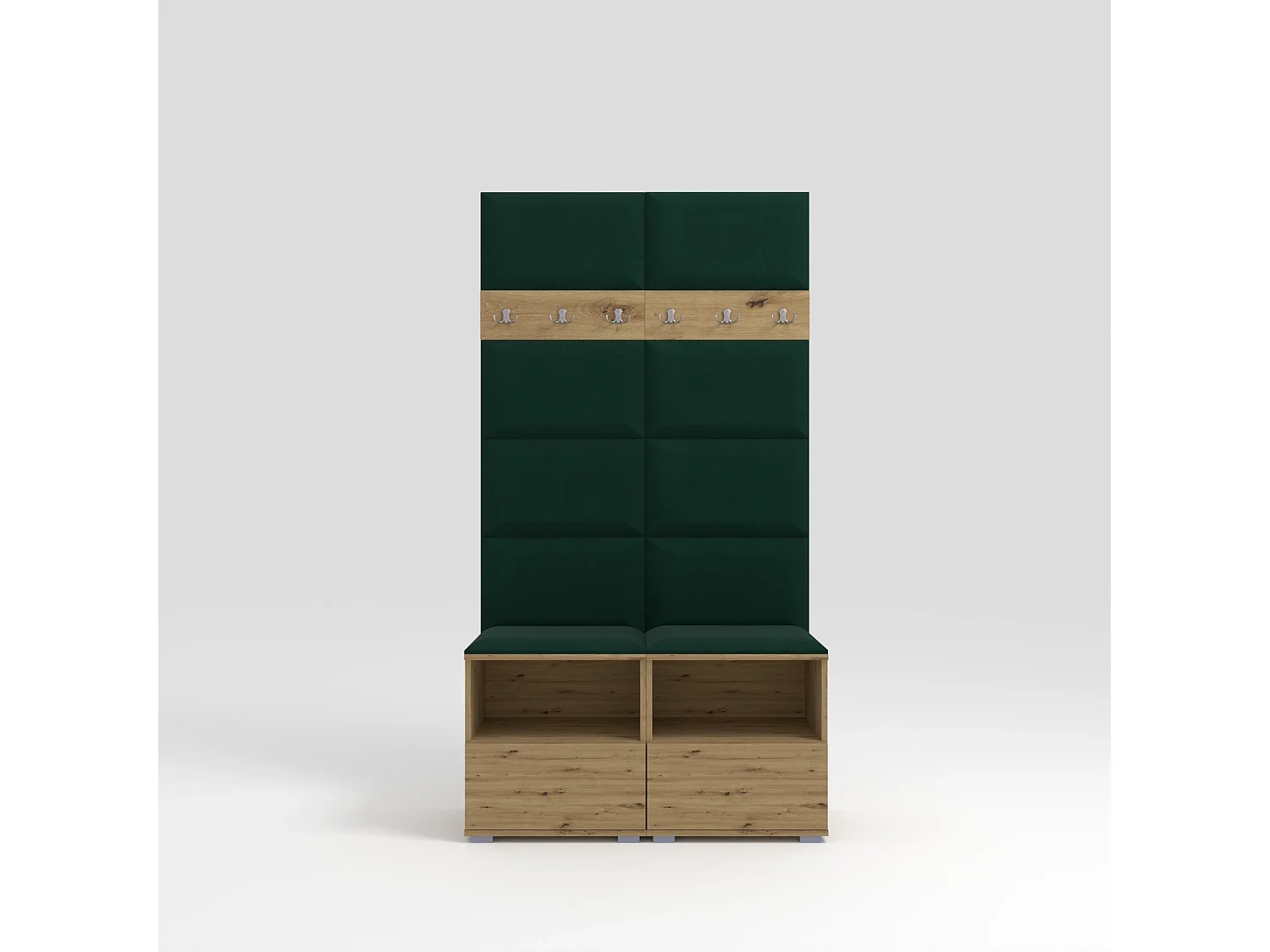 Halcombinatie Nela III - 100 cm - Artisan Eiken - Trinity 28 - Flessengroen