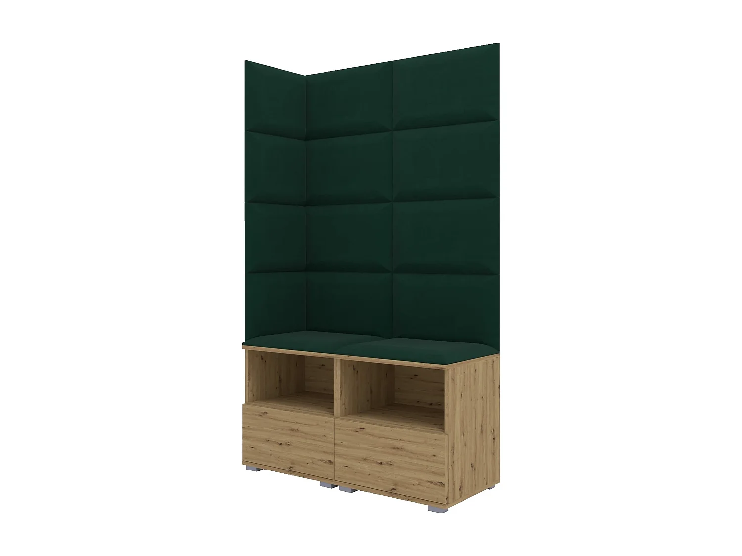 Halcombinatie Nela V - 100 cm - Artisan Eiken - Trinity 28 - Flessengroen