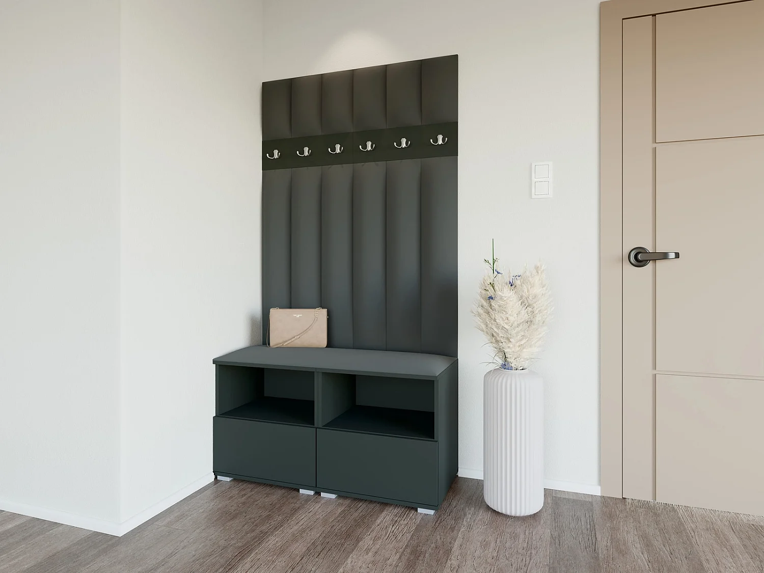 Halcombinatie Nela III LUX - 100 cm - Grafiet - Trinity 15 - Donkergrijs