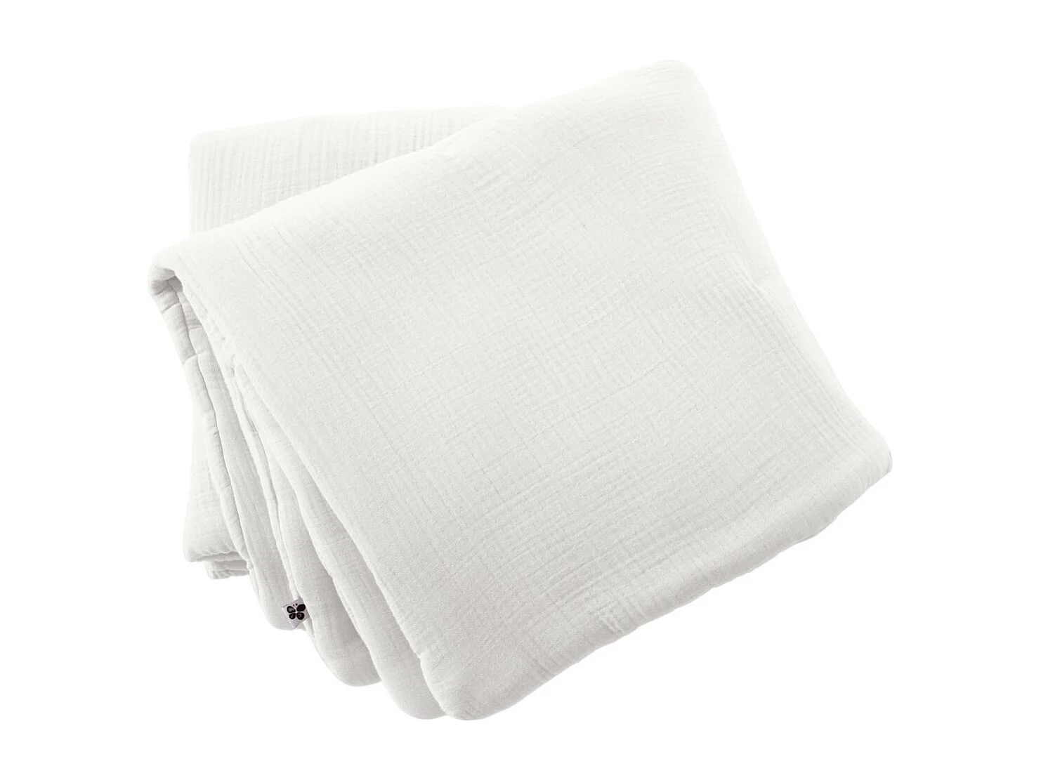 Chemin de lit 90x200cm gaze de coton uni coloris Chantilly - INALIA