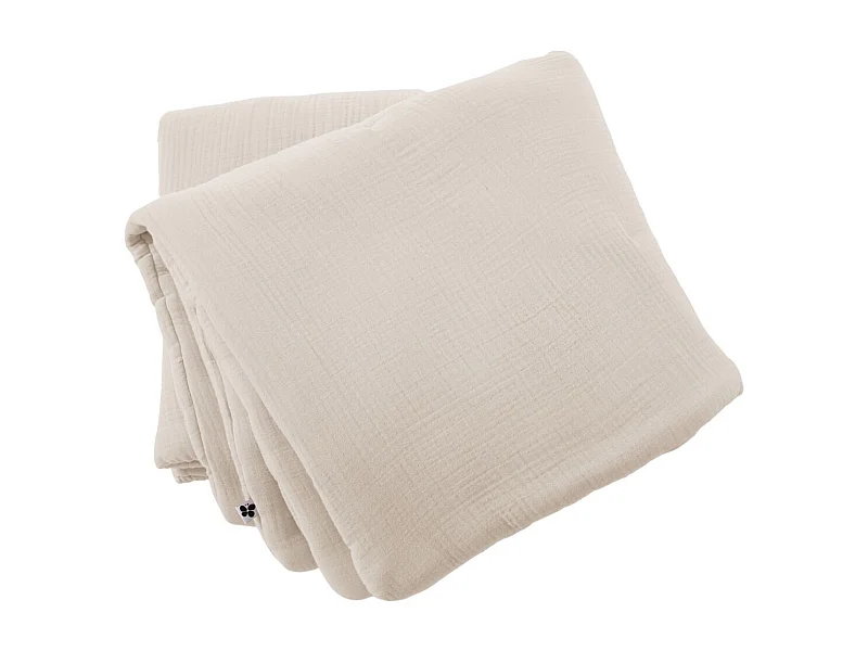 Chemin de lit 90x200cm gaze de coton uni coloris Pampa - INALIA