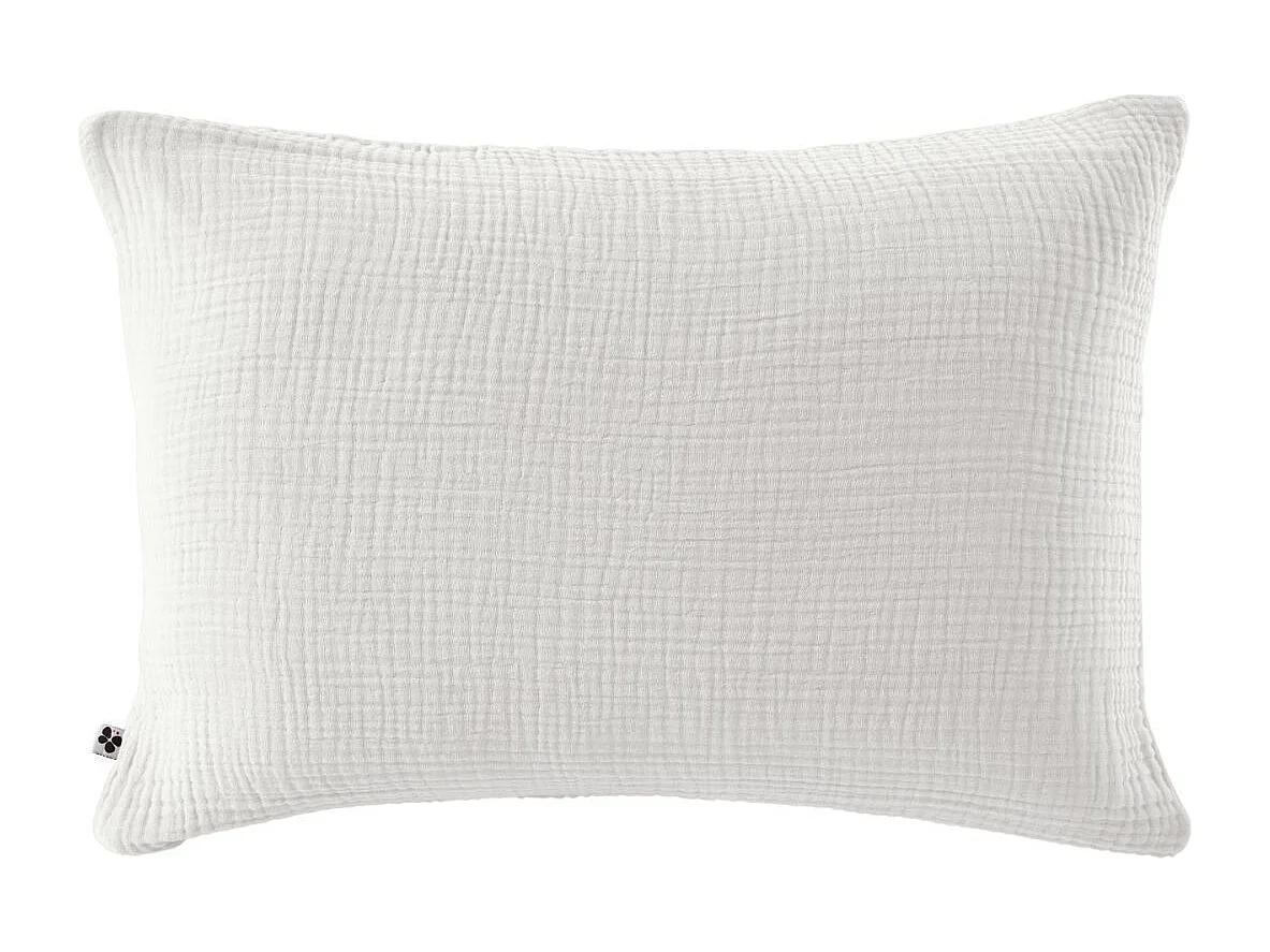 Taie d'oreiller 50x70cm gaze de coton coloris Chantilly - INALIA