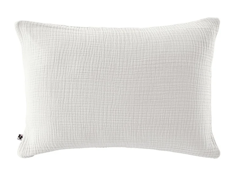 Taie d'oreiller 50x70cm gaze de coton coloris Chantilly - INALIA