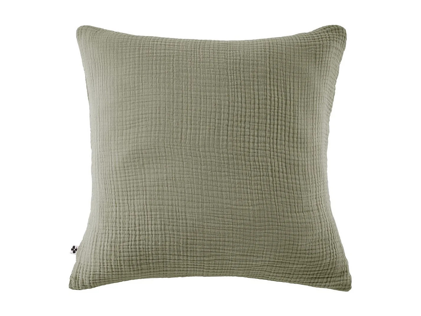 Taie d'oreiller 60x60cm gaze de coton coloris Romarin - INALIA