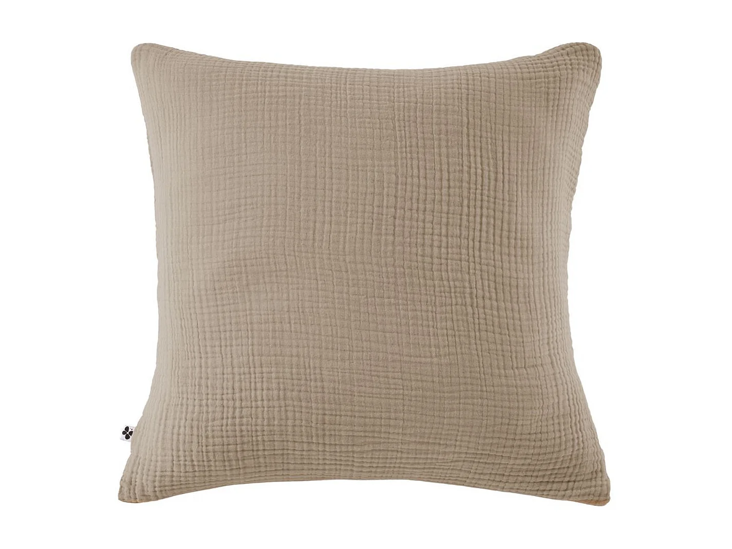 Taie d'oreiller 60x60cm gaze de coton coloris Ficelle - INALIA