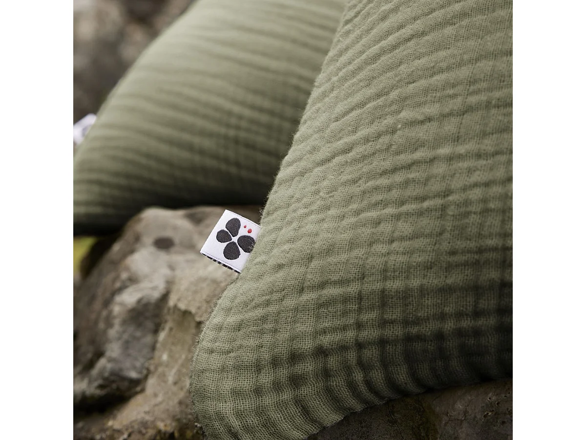 Taie d'oreiller 50x70cm gaze de coton coloris Romarin - INALIA