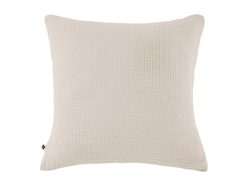 Taie d'oreiller 80x80cm gaze de coton coloris Pampa - INALIA