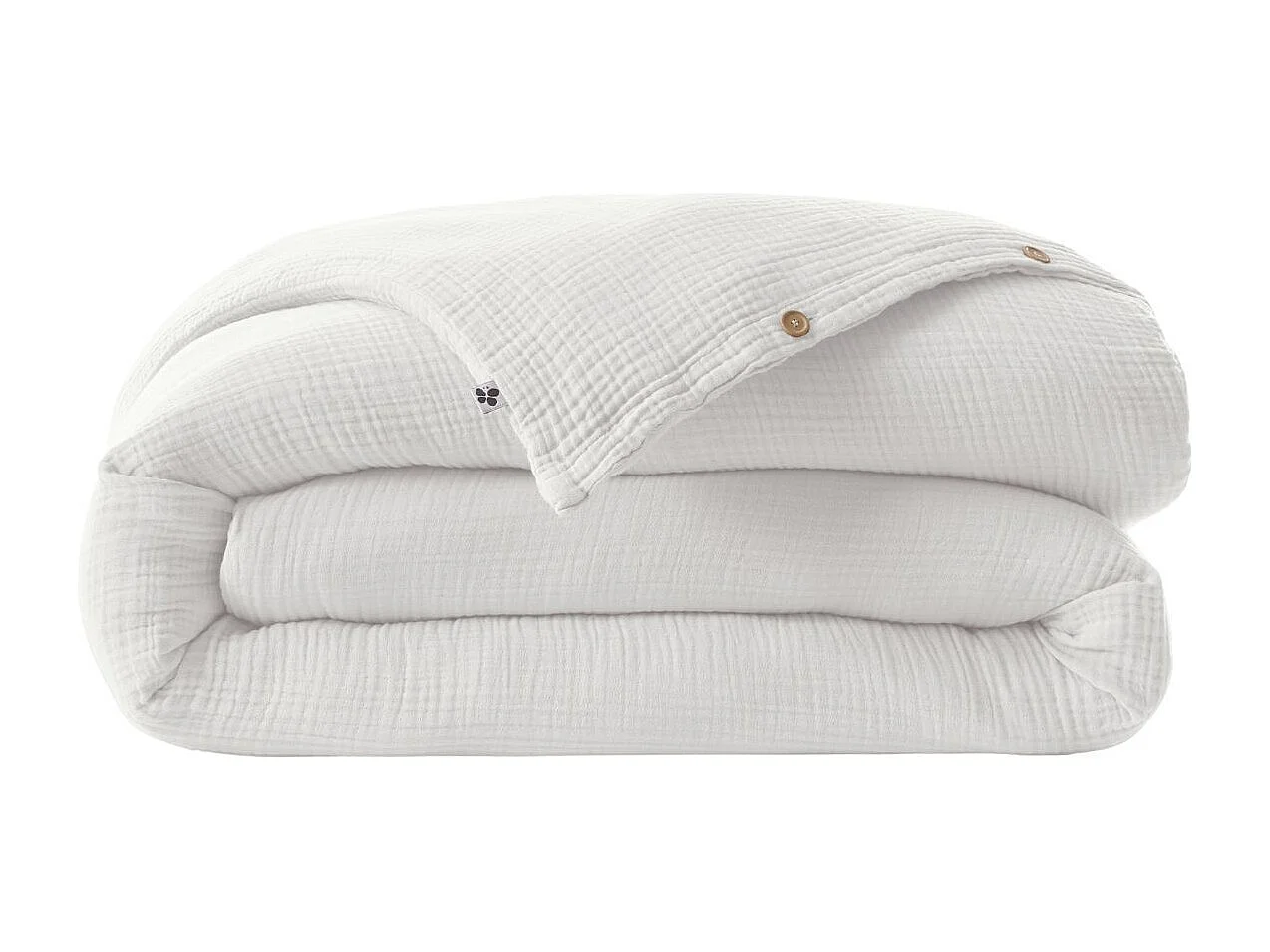 Housse de couette 260x240cm gaze de coton coloris Chantilly - INALIA