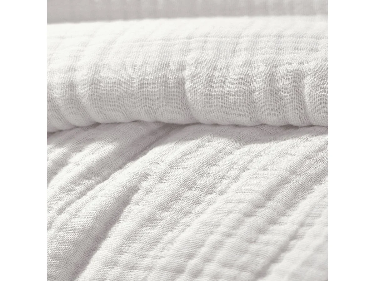 Housse de couette 260x240cm gaze de coton coloris Chantilly - INALIA