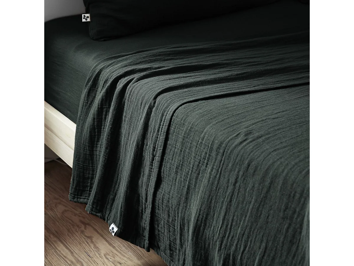 Drap Plat 270x300cm Gaze de Coton Sapin - OUREA
