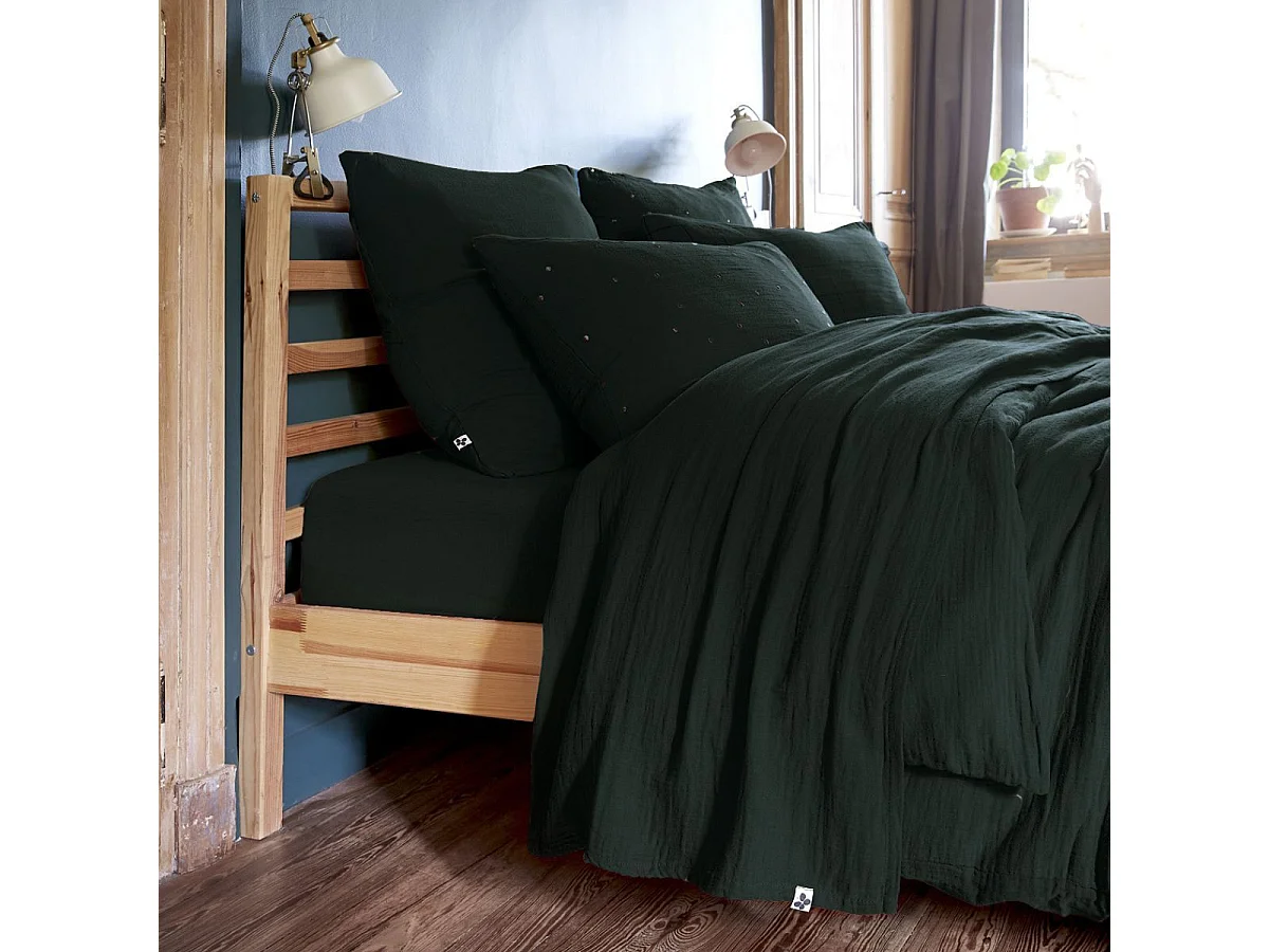 Drap Plat 270x300cm Gaze de Coton Sapin - OUREA