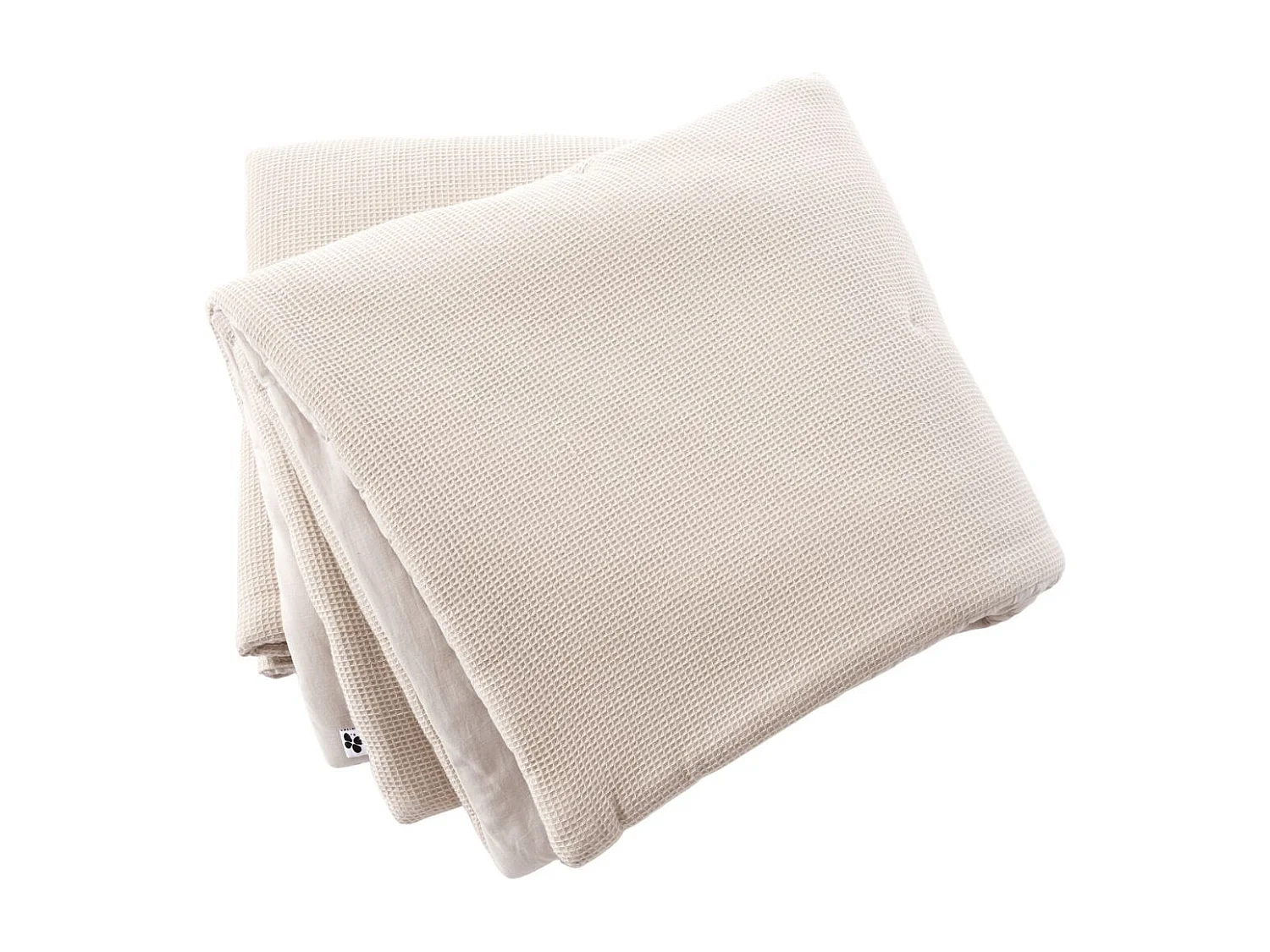 Chemin de lit 90x200cm en coton nid d'abeille coloris Pampa - ALMARA