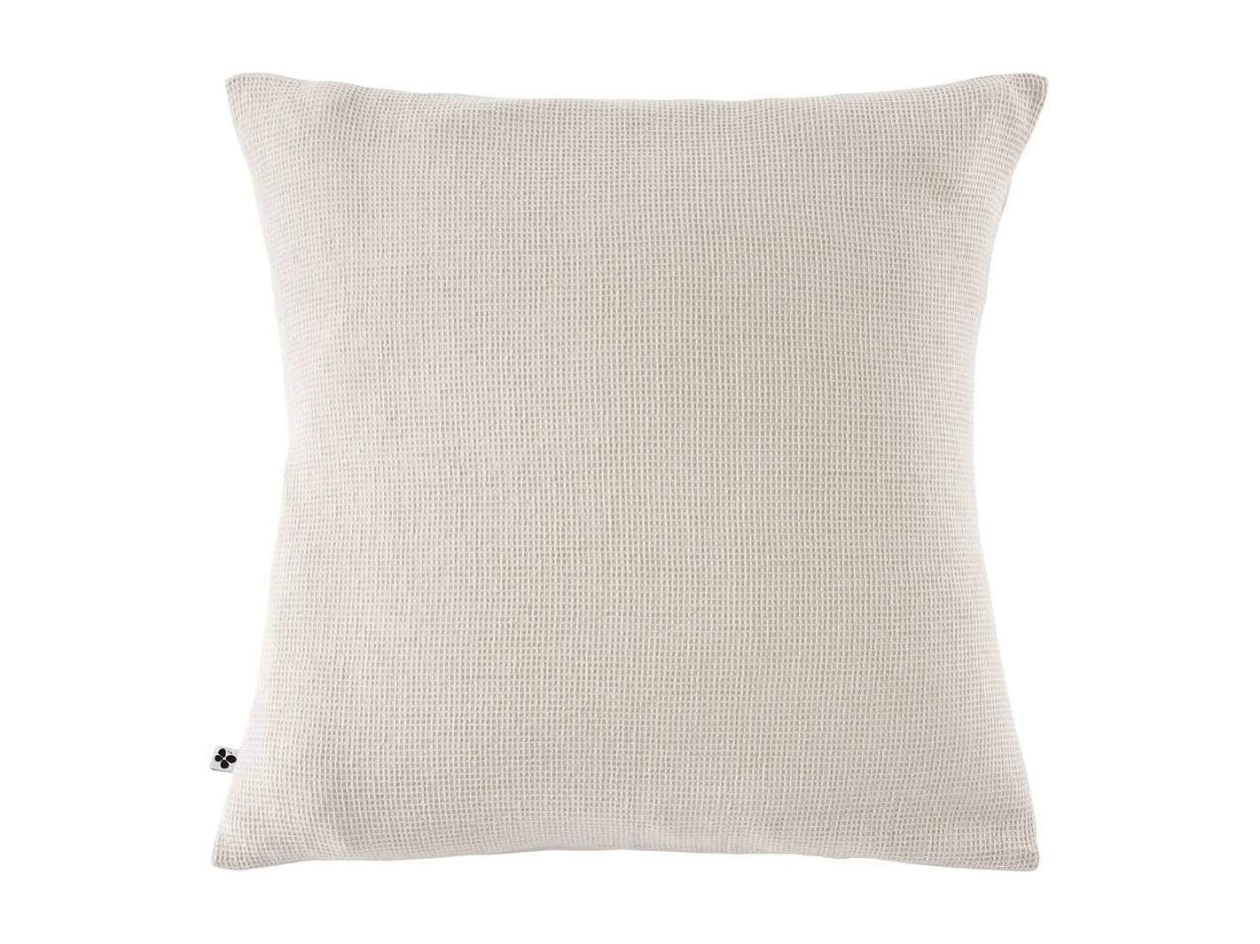 Taie d'oreiller 80x80cm en coton nid d'abeille coloris Pampa - ALMARA