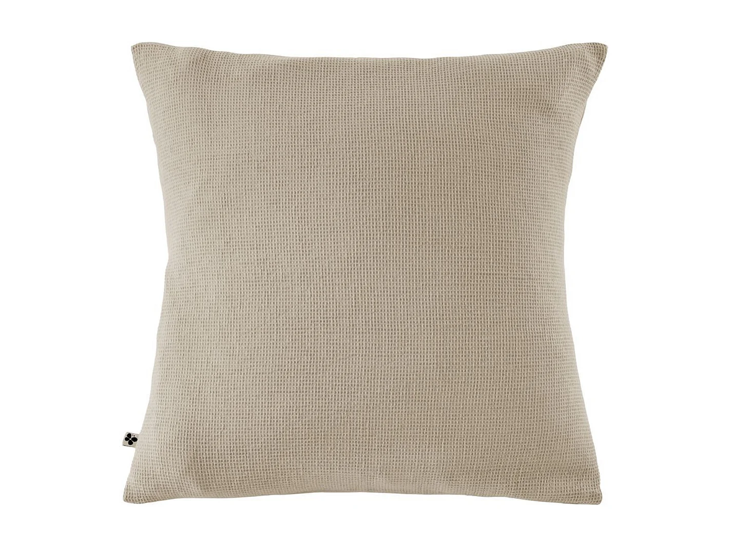 Taie d'oreiller 80x80cm en coton nid d'abeille coloris Ficelle - ALMARA