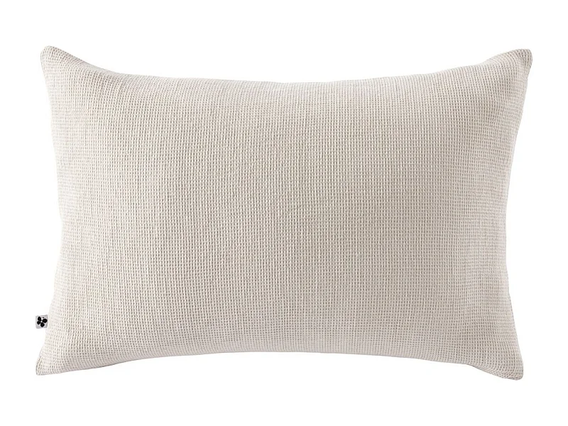 Taie d'oreiller 50x70cm en coton nid d'abeille coloris Pampa - ALMARA