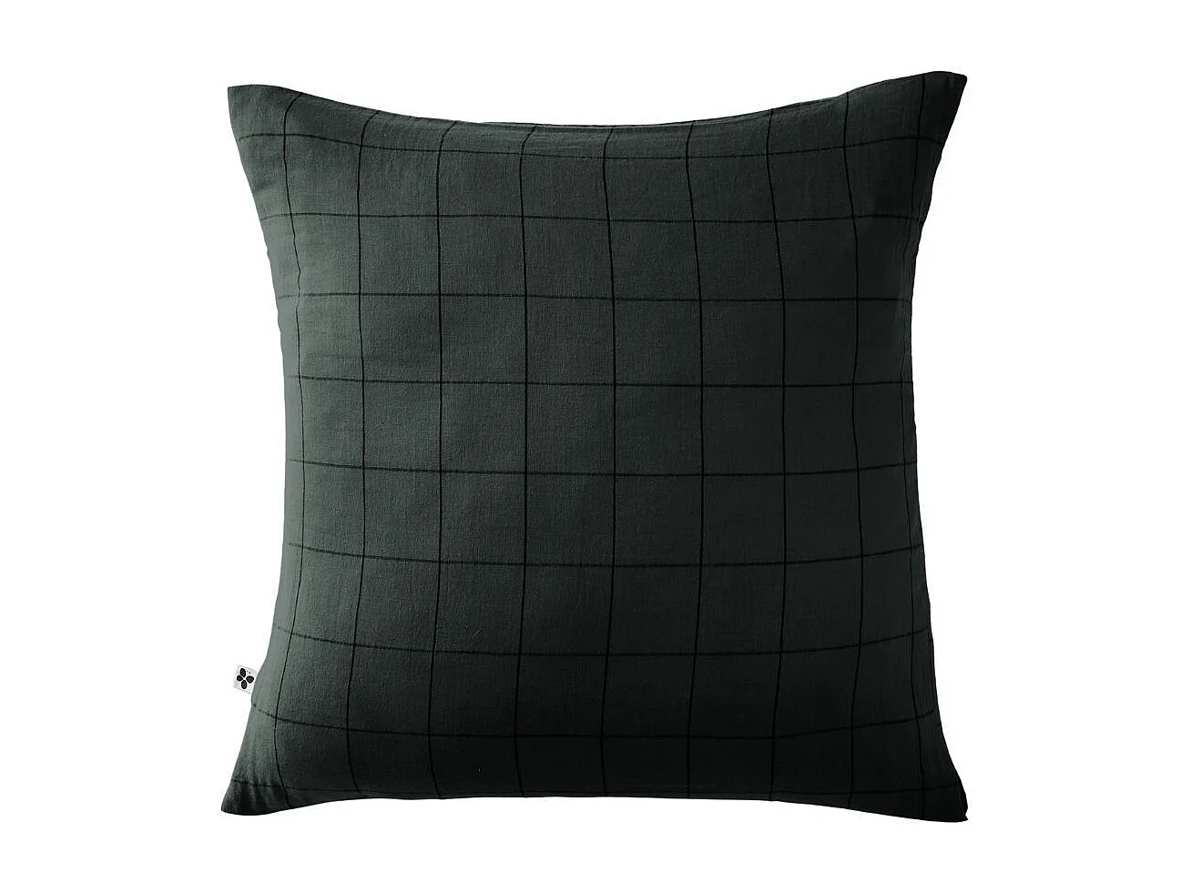 Taie d'Oreiller 60x60cm Gaze de Coton Sapin à Grands Carreaux - OUREA MOTIF