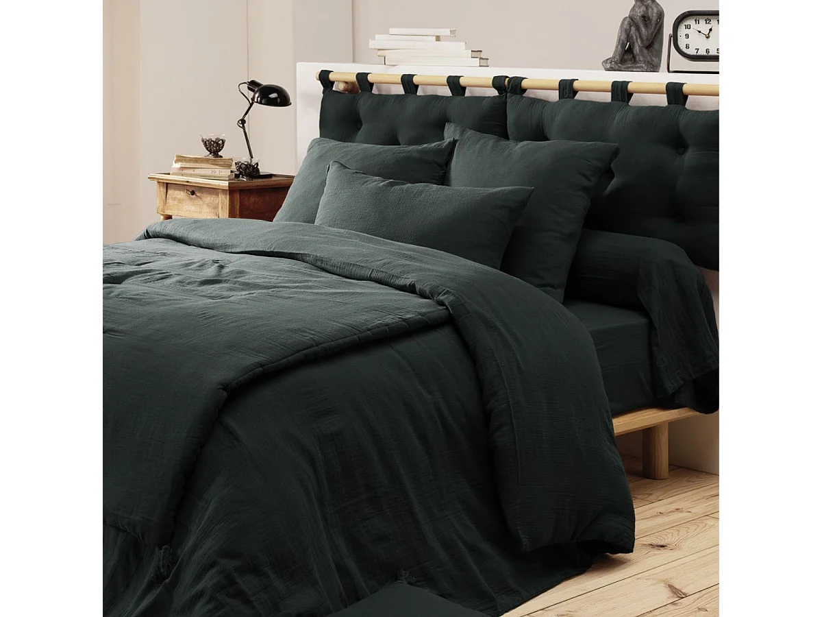 Taie de Traversin 43x185cm Gaze de Coton Sapin - OUREA