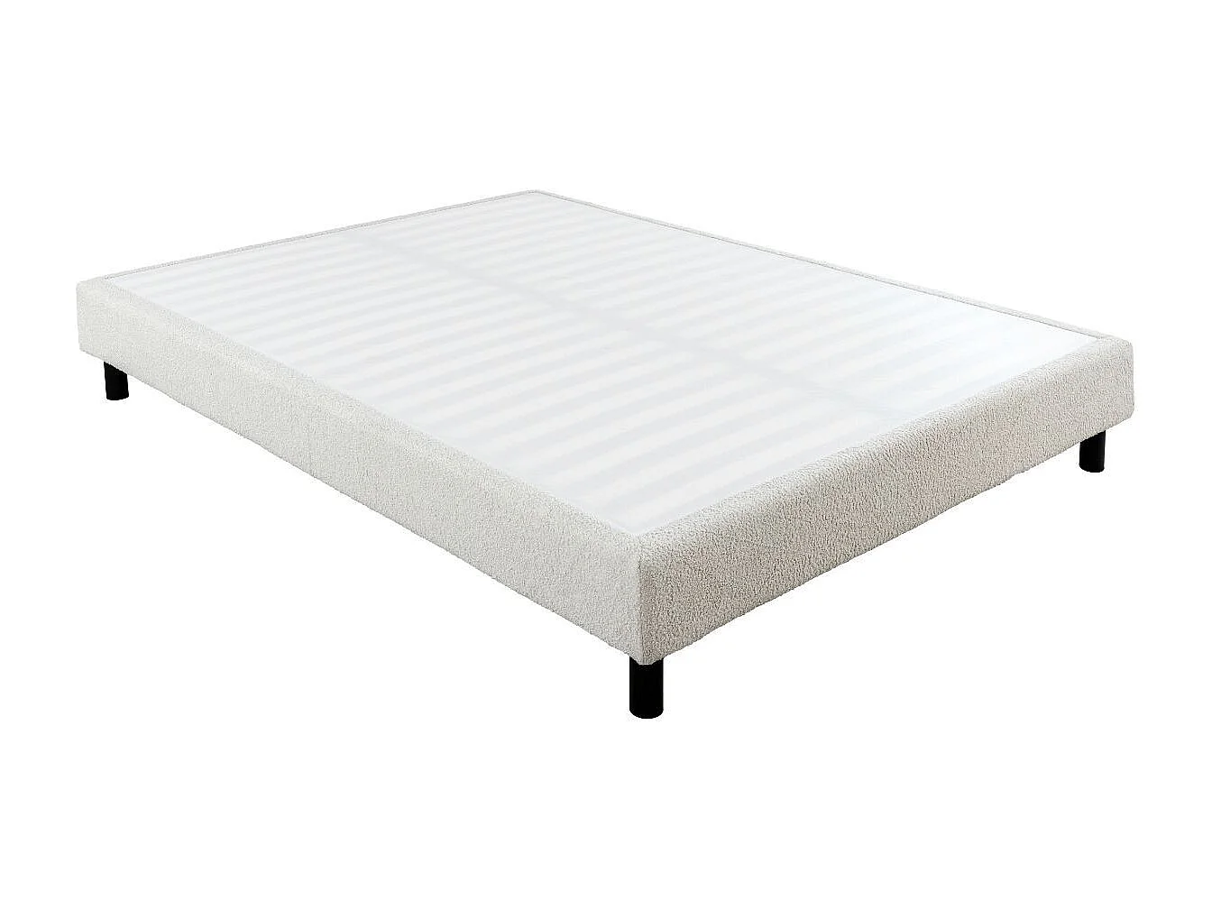 Sommier Tapissier Démontable 140x190cm bouclette crème - TAPIKIT