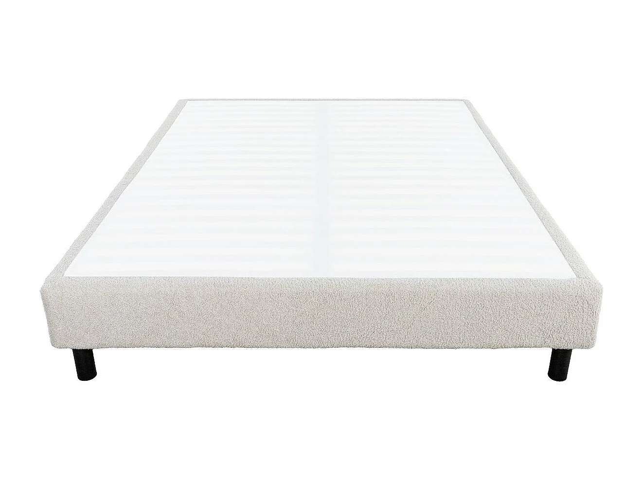 Sommier Tapissier Démontable 140x190cm bouclette crème - TAPIKIT