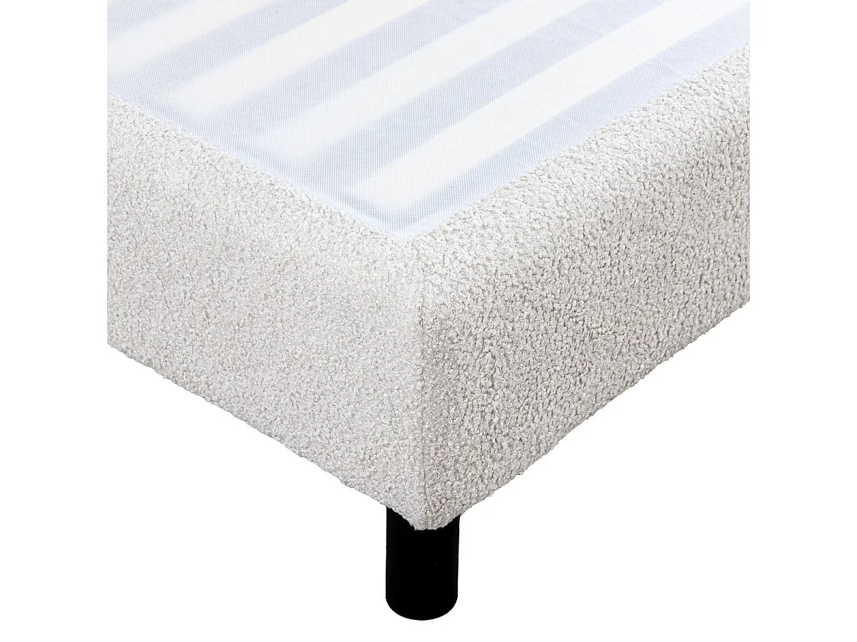 Sommier Tapissier Démontable 90x190cm bouclette crème - TAPIKIT