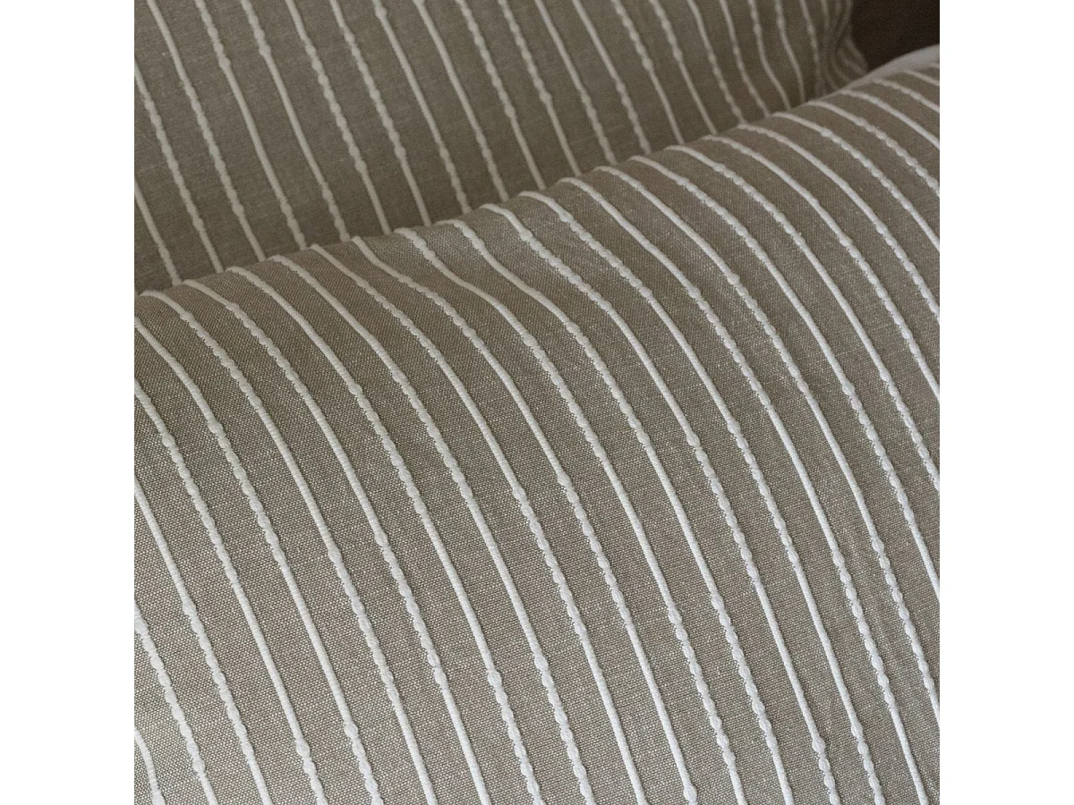 Taie d'oreiller 50x70cm coton tissage texturé coloris beige et blanc - TIMEA