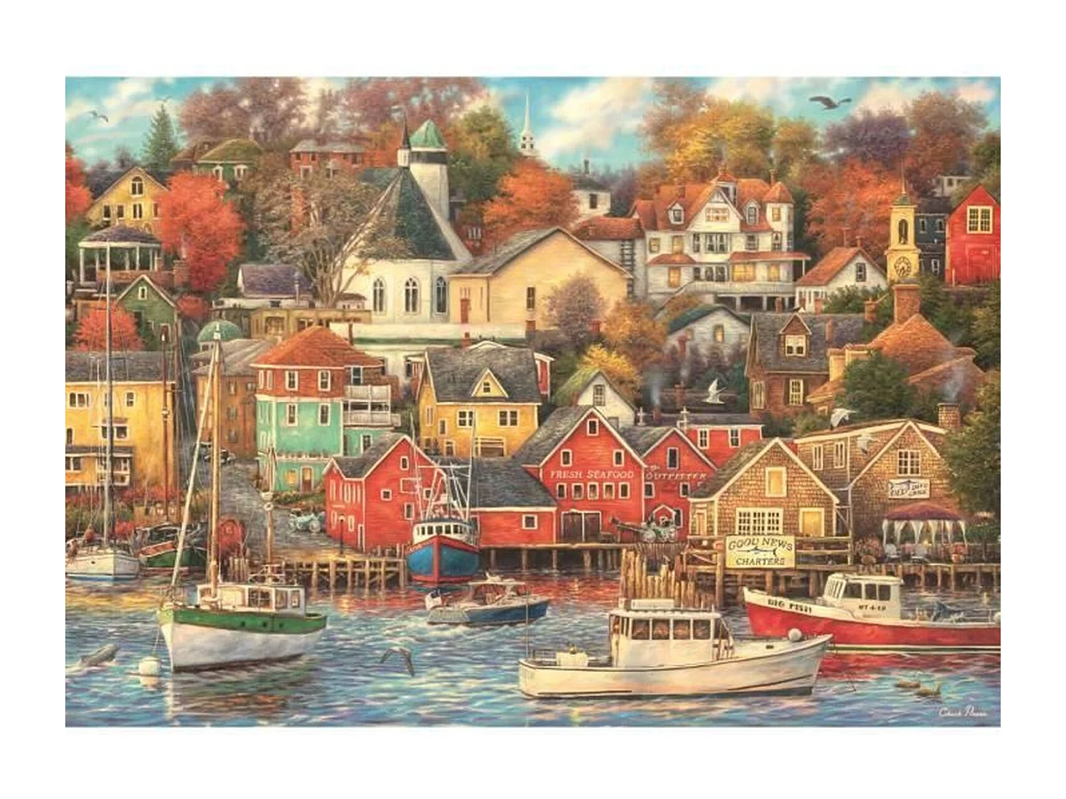 Clementoni - 1500 p Good Times Harbor - 59,2 x 84,3 cm