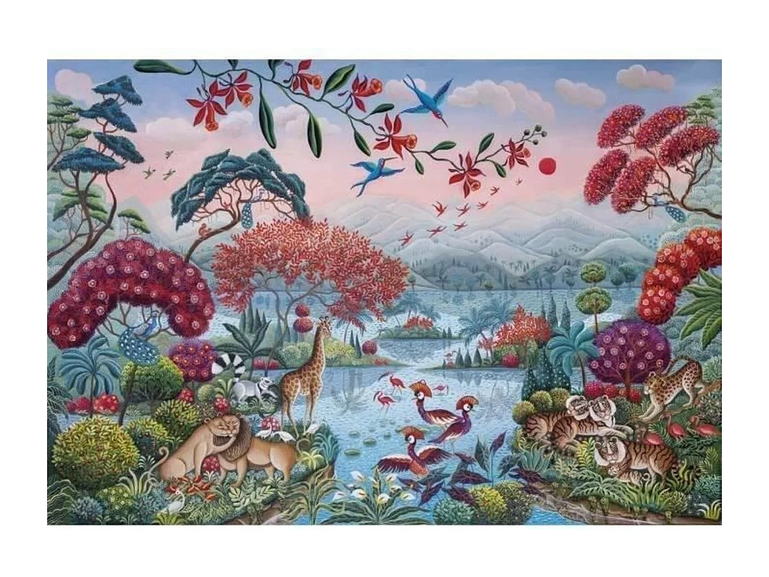 Puzzle - Clementoni - The Peaceful Jungle - 2000 pièces - Animaux - Multicolore