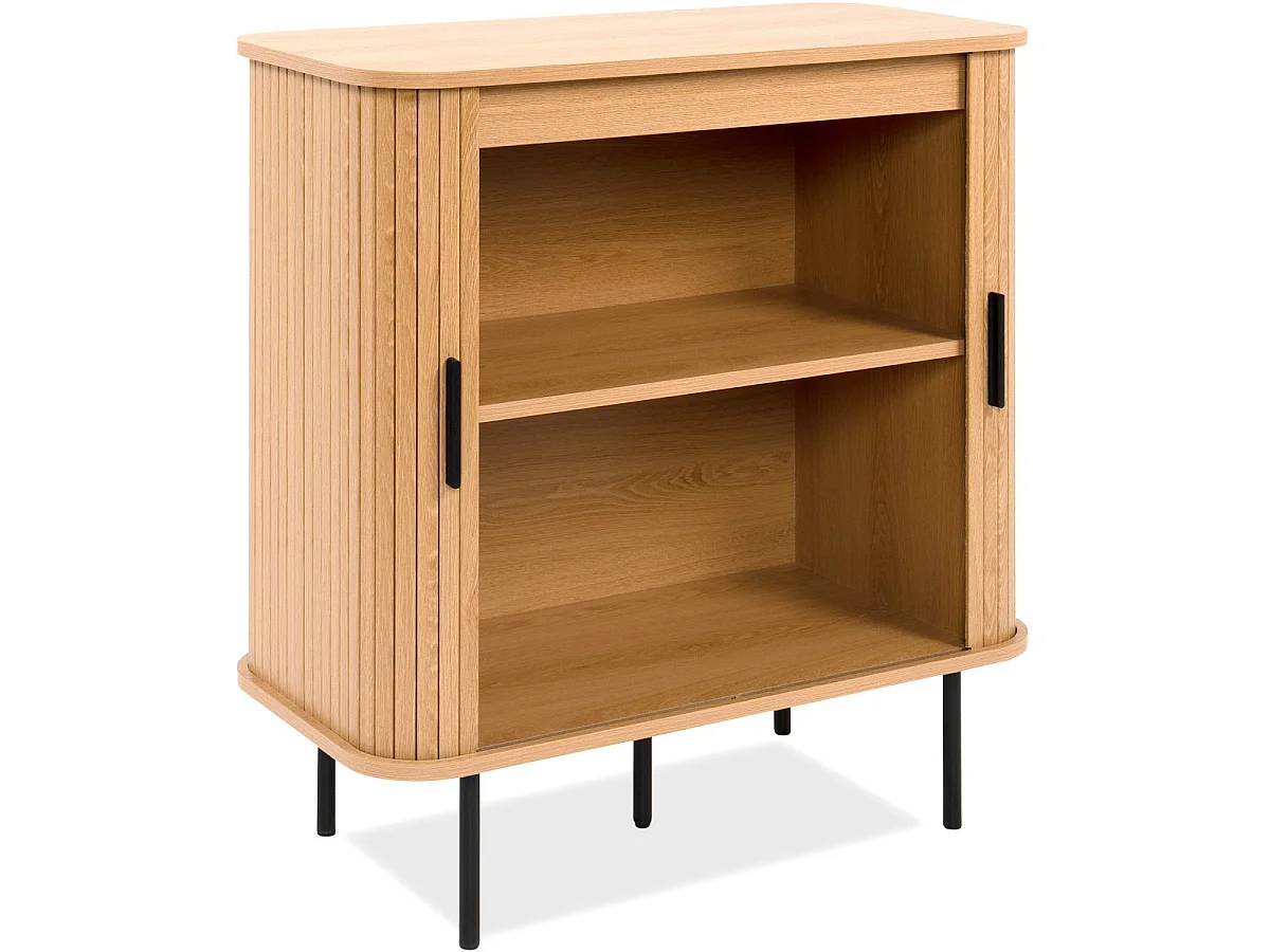 Buffet 2 portes effet Chêne 80 cm - Sora