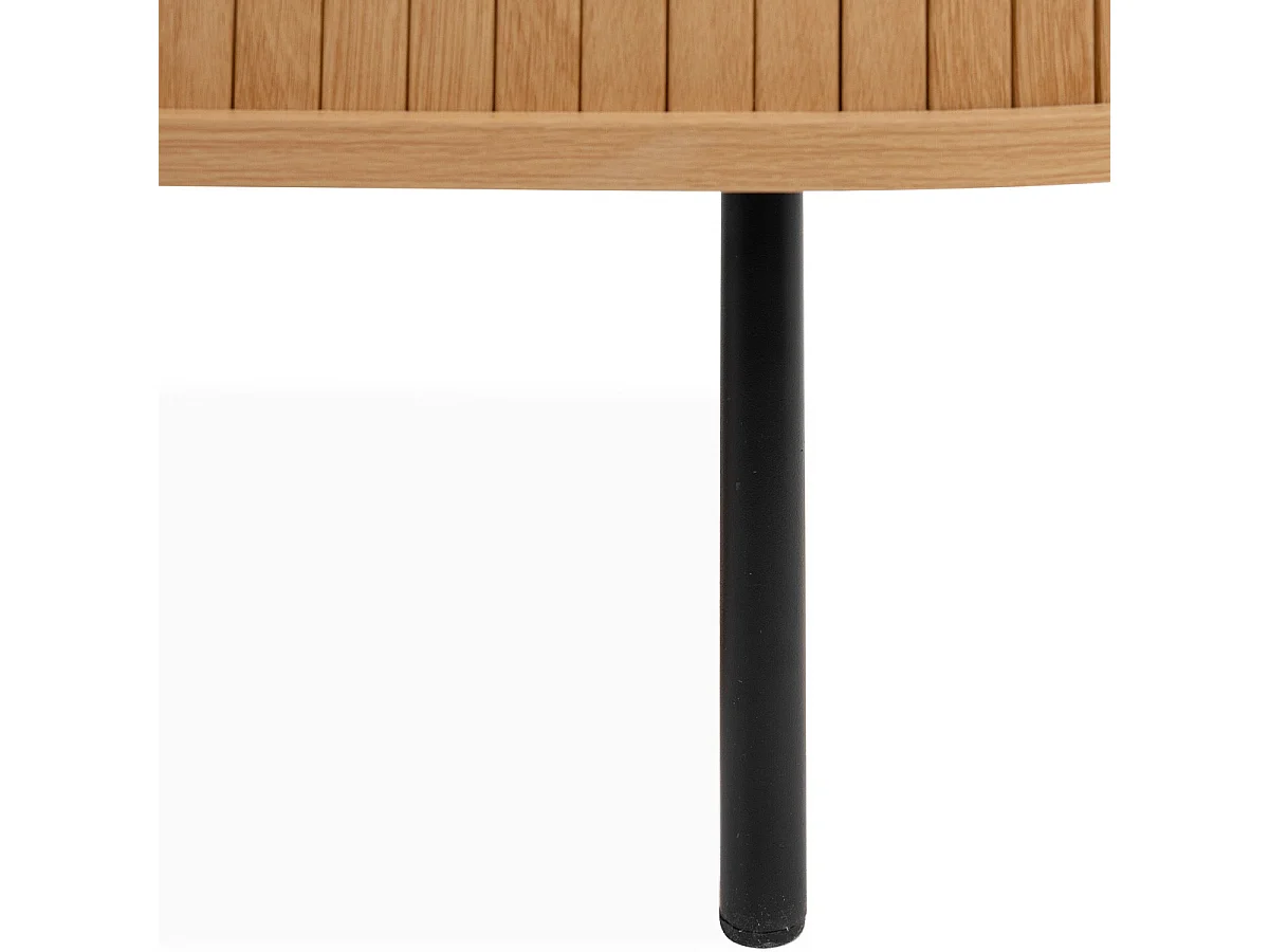 Meuble TV 2 portes 2 niches effet Chêne 160 cm - Sora