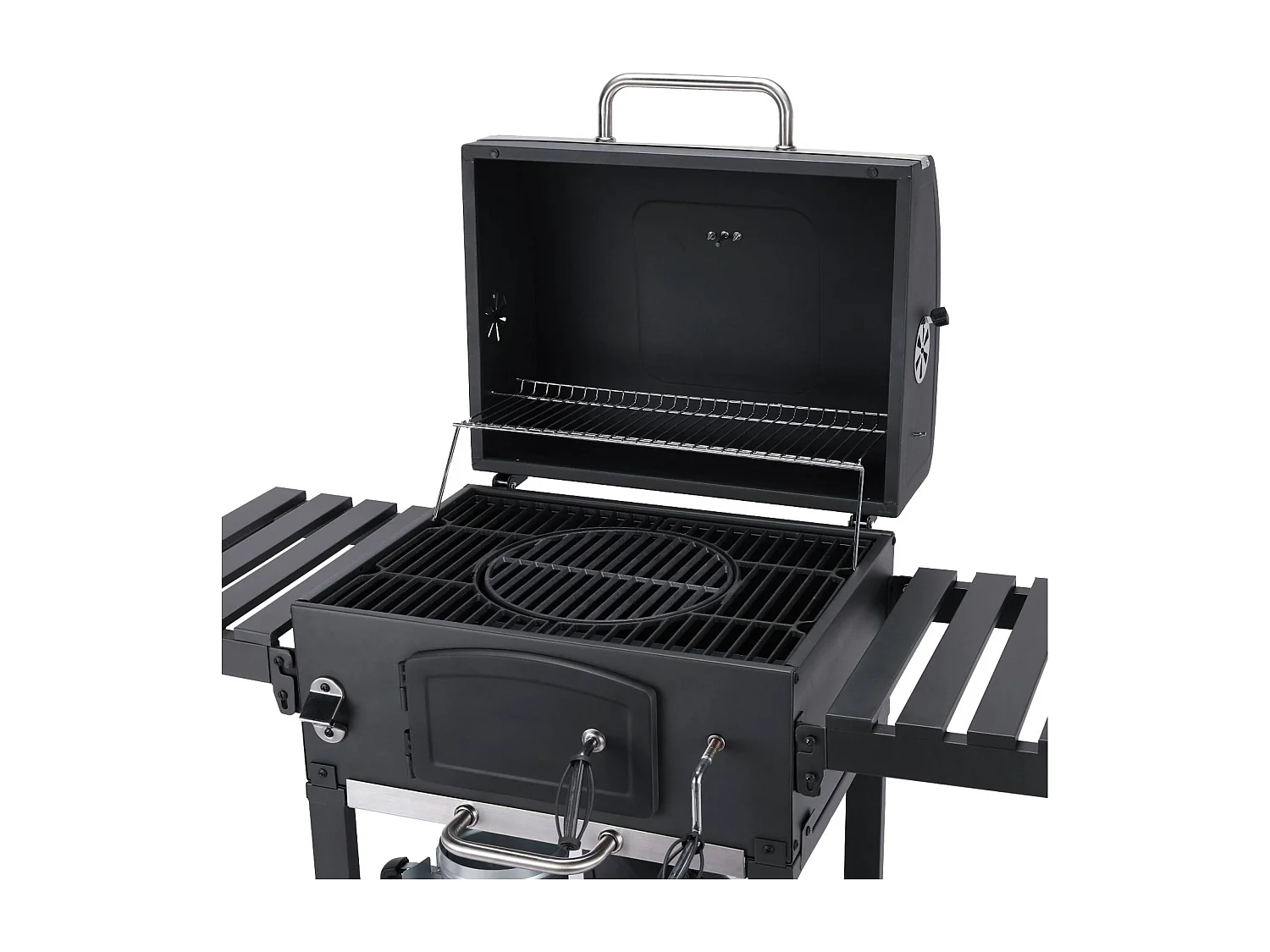 Parrilla de carbón con funda negro