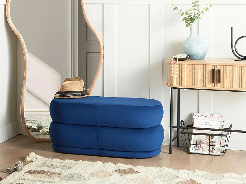 Bank ELLENDALE Samtstoff Marineblau