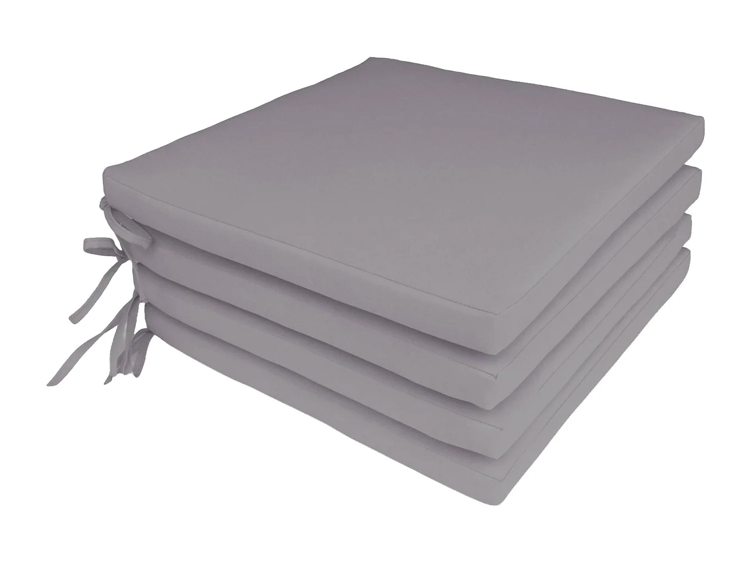 Lot de 4 coussins pour chaise de jardin gris - Elva