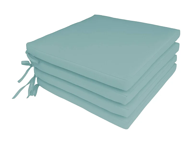 Lot de 4 coussins pour chaise de jardin vert de gris - Elva