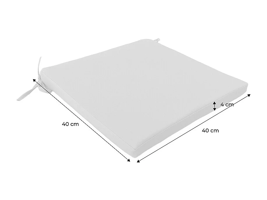 Lot de 4 coussins pour chaise de jardin beige - Elva