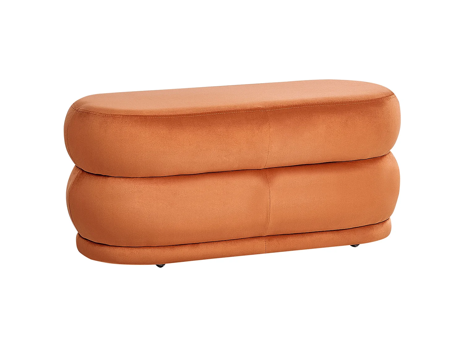 Upholstered Bench ELLENDALE Velvet Orange