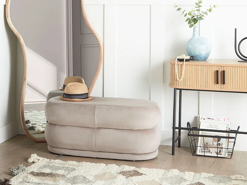 Banc ELLENDALE Velours Taupe