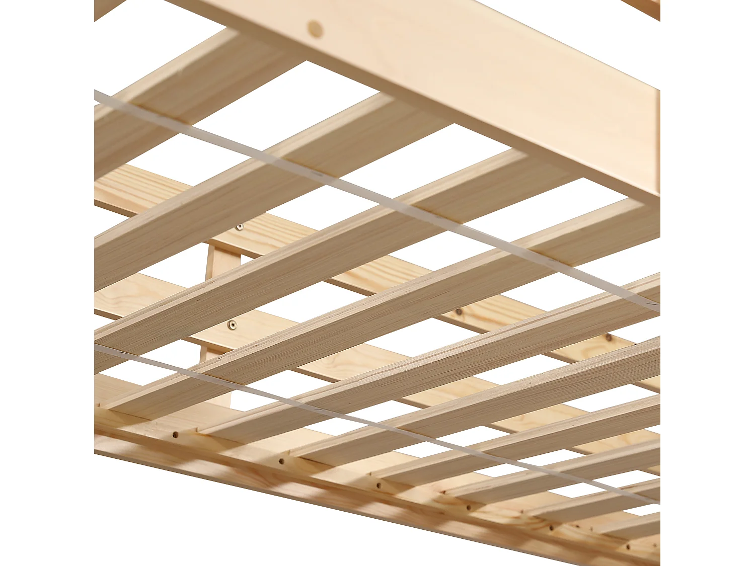 Lit superposé 90x200 cm avec échelle droite, lit enfant avec barrières et porte, lit en bois, sans matelas