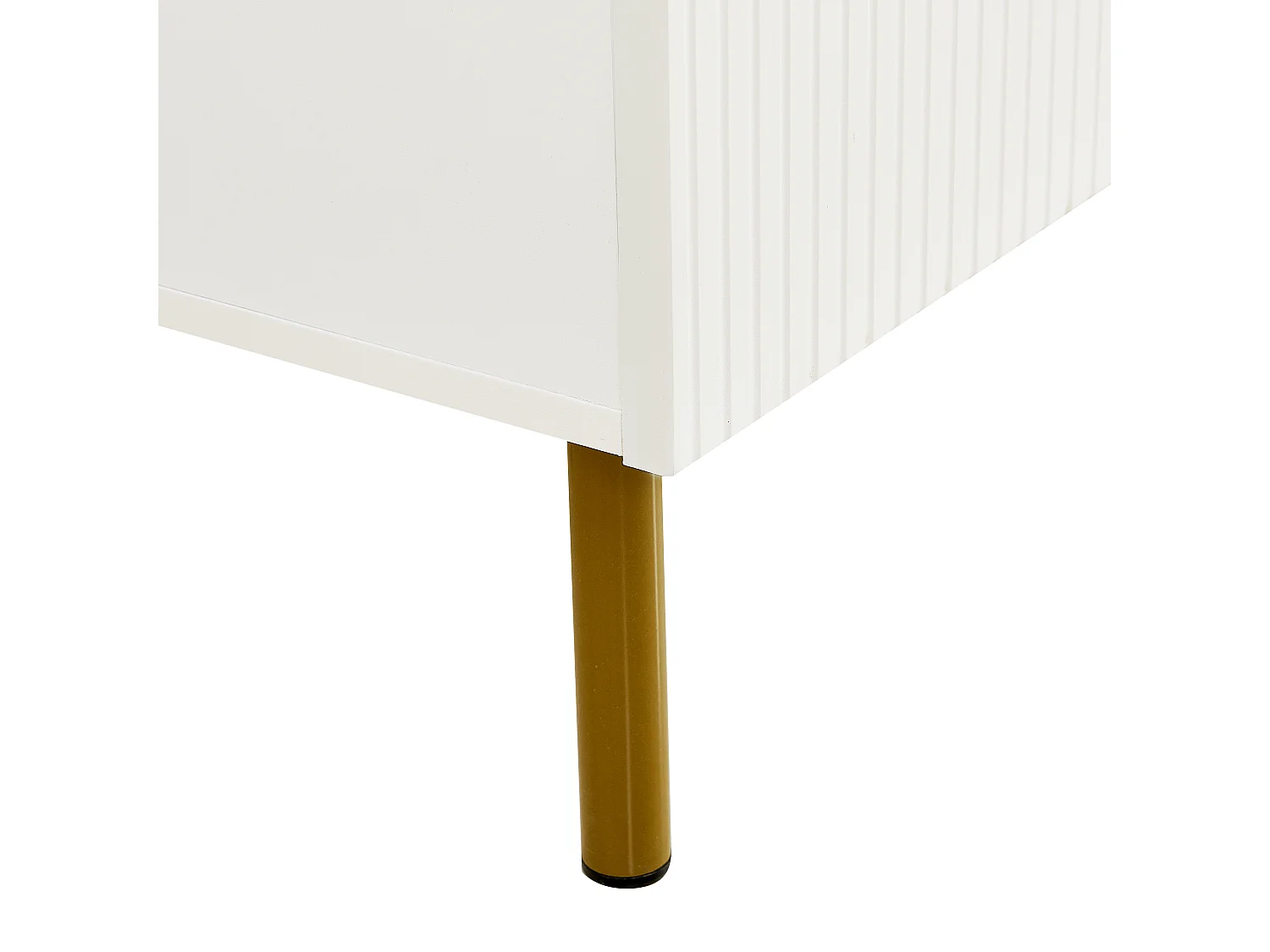 Buffet moderne 80 x 36 x 90 cm, pieds en acier, idéal pour le salon, espace de rangement, en MDF blanc