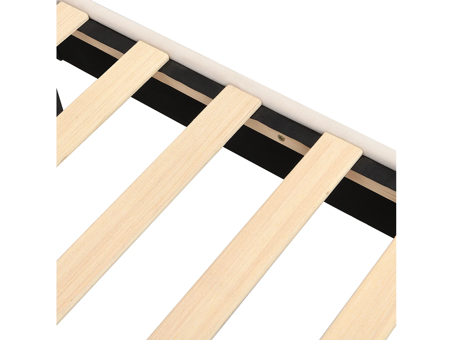 Gestoffeerd Bed 140x200 Cm – Schelpvormig Hoofdbord Verstelbaar In 2 Hoogtes – Lattenbodem – 22 Cm Opbergruimte – Fluweel – Zonder Matras – Beige