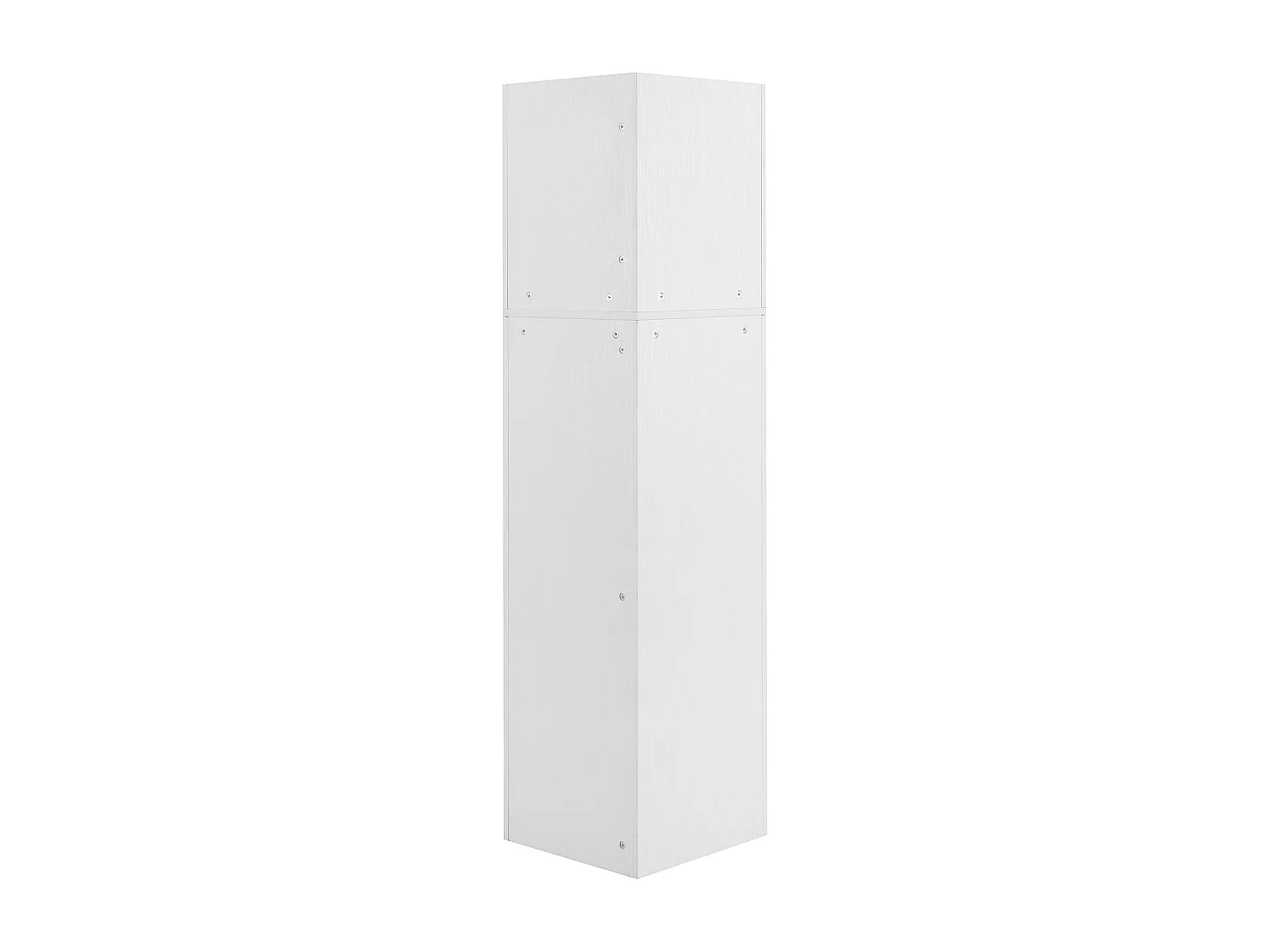 Colonne d'angle de salle de bain moderne 36,5x36,5x155 cm, étagères réglables, Panneaux de particules blanc