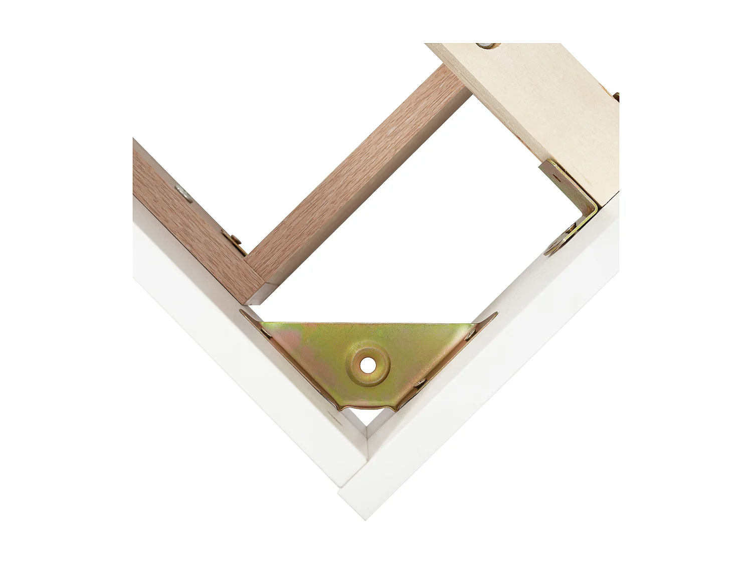 Lit double en bois 160x200 cm, style moderne, tête de lit, couleur de chêne Sonoma et  blanc, sans matelas