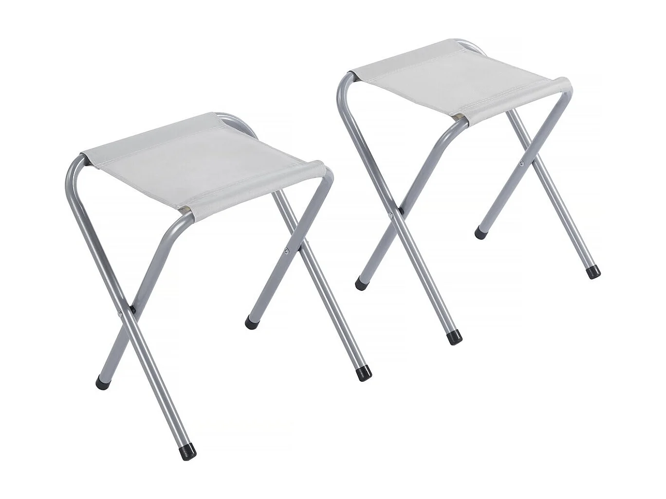 Lote de mesa de camping y 4 taburetes plegables - 125 x 60 cm - Blanco