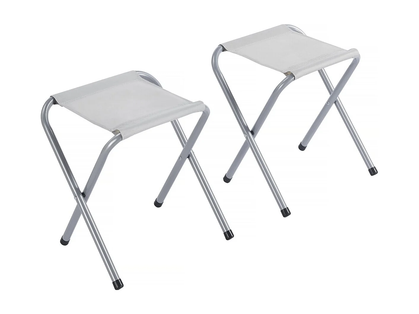 Lote de mesa de camping y 4 taburetes plegables - 125 x 60 cm - Blanco