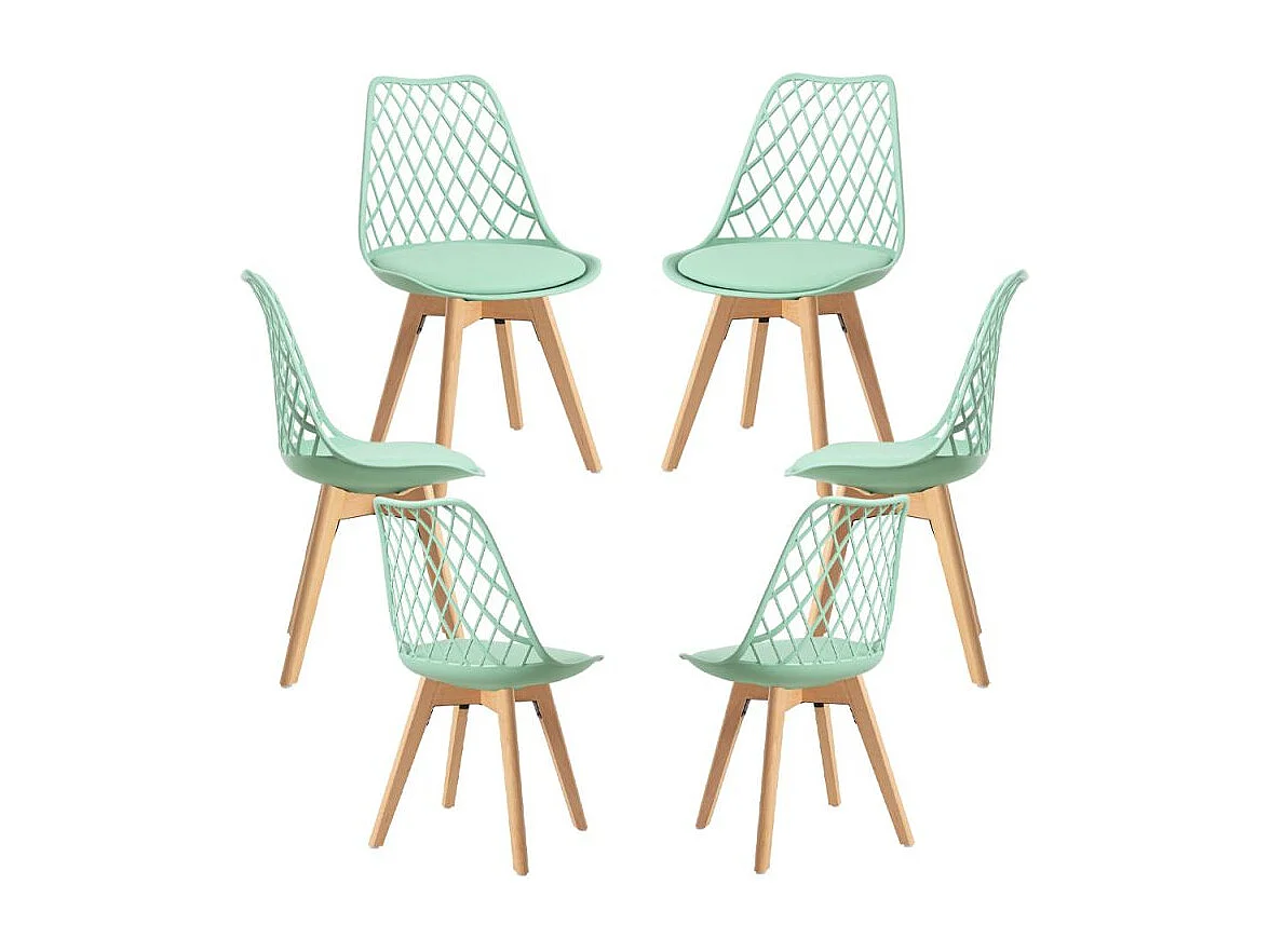 Packs Sillas Comedor - Pack 6 Sillas Mima - Verde Jade