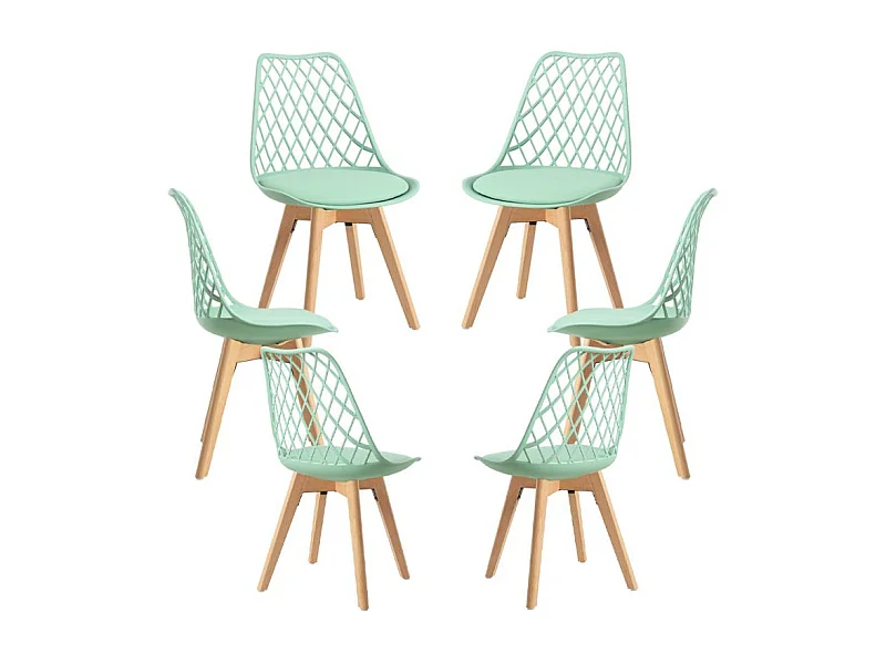 Packs Sillas Comedor - Pack 6 Sillas Mima - Verde Jade
