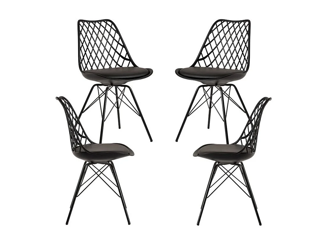 Packs Sillas Comedor - Pack 4 Sillas Iron Mima - Negro