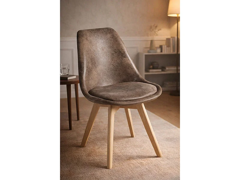 Sillas Comedor - Silla Synk Vintage - Marrón Claro